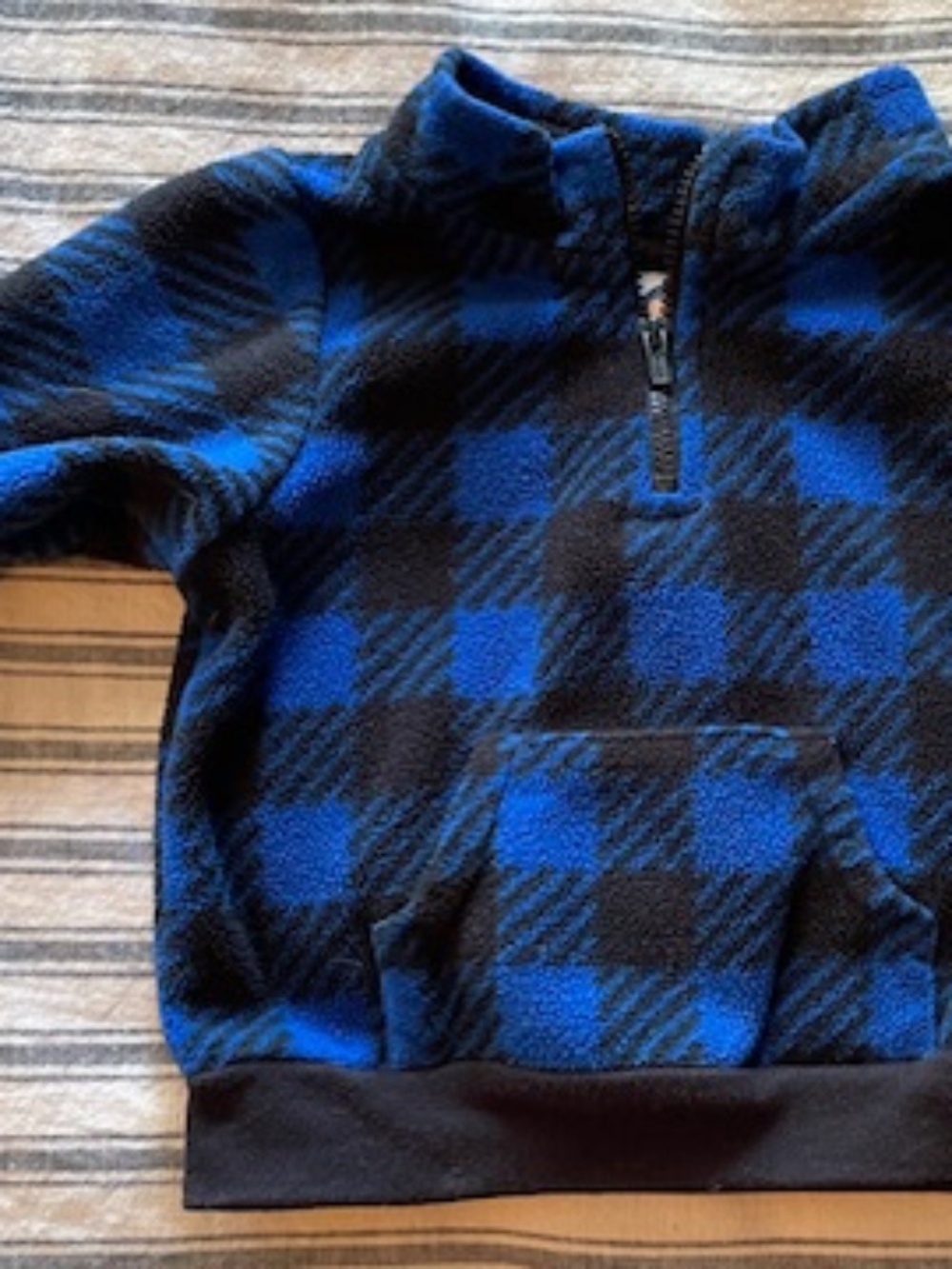Gerber Baby plaid fleece sweatshirt - 3-6 months
